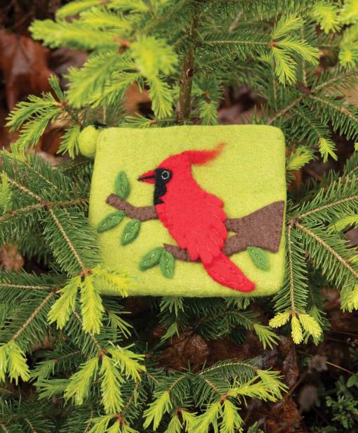 Felt Cardinal Coin Purse
