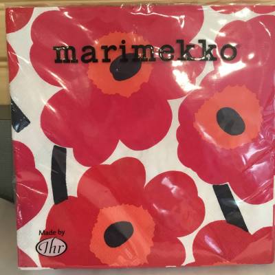 Marimekko Luncheon Napkin - Unikko Red