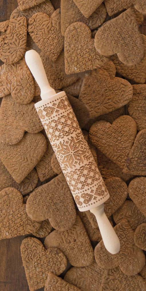 Engraved Knit Rolling Pin