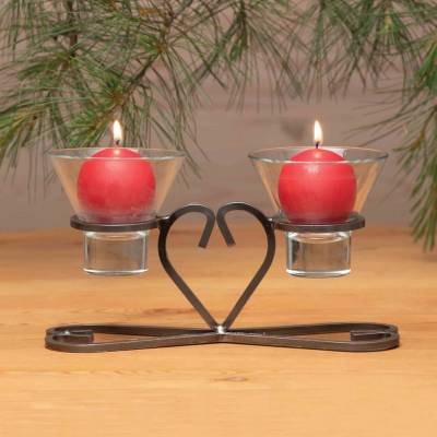 Danish Iron - Double Heart Base w/Heart Center & Two Cups