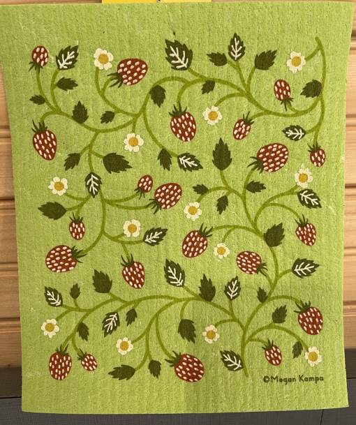Swedish Dishcloth - Strawberries