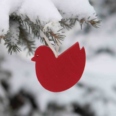 Flat Swedish Bird Ornaments