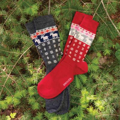 Reindeer Pattern Merino Wool Swedish Socks from Bengt & Lotta