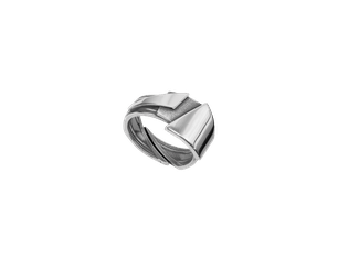 Crossing - Sail Ring, Oxidized Silver